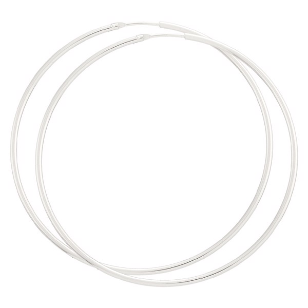BNH Lady shiny 925 Sterling silver Ear creoles, Ø 62 mm x 1,5 mm
